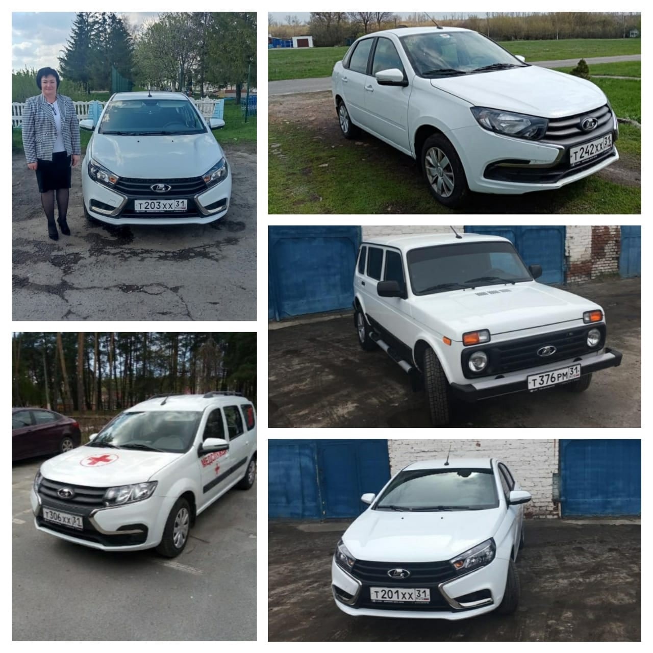 Пять новых автомобилей пополнили автопарк Новооскольской центральной районной больницы..